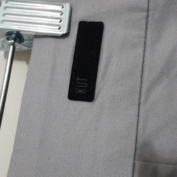 Kut Gray Cropped Pants Trouser 12 Casual Vacation Resort Stretch Beach Retro Y2k - Picture 7 of 13